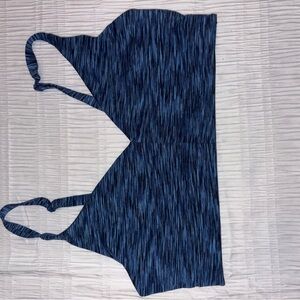Outdoor Voices Navy Space-Dyed Sports Bra